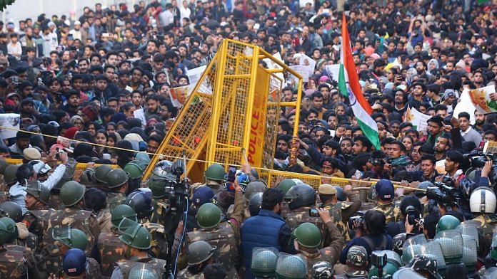 Protests at Jamia Millia after the shooting | Suraj Singh Bisht | ThePrint