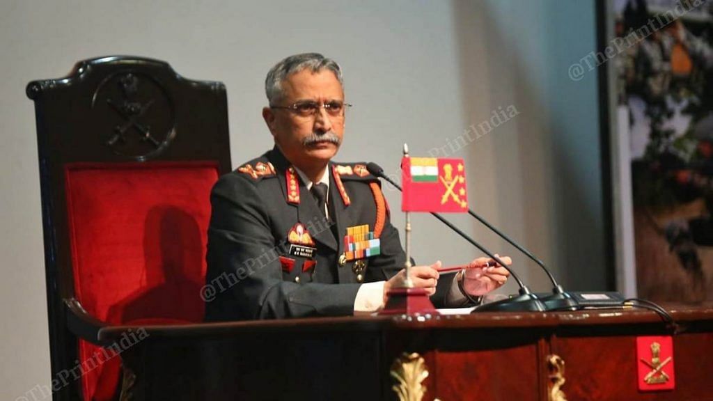 Army Chief Gen Manoj Mukund Naravane addressing the annual press conference in New Delhi