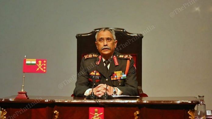Army chief MM Naravne addressing the annual press conference in New Delhi | Suraj Singh Bisht | ThePrint
