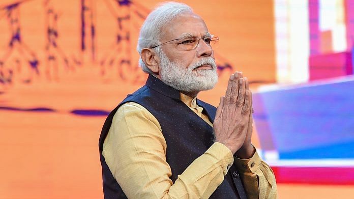 File image of PM Narendra Modi at the 150th anniversary of the Kolkata Port Trust | PTI