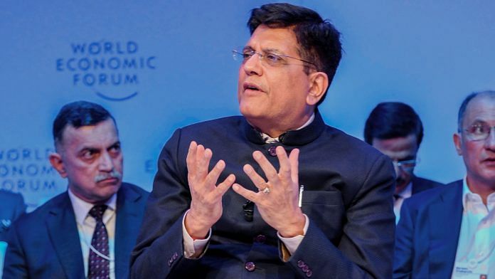 Piyush Goyal speaks at the World Economic Forum Annual Meeting 2020 in Davos-Klosters, Switzerland on 21 January