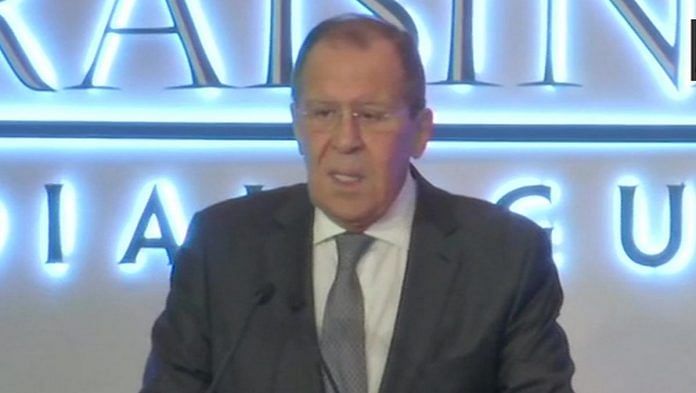 Russia’s Foreign Minister Sergey Lavrov at the Raisina Dialogue 2020