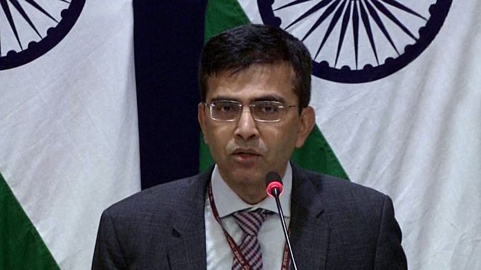 File photo of MEA spokesperson Raveesh Kumar in New Delhi