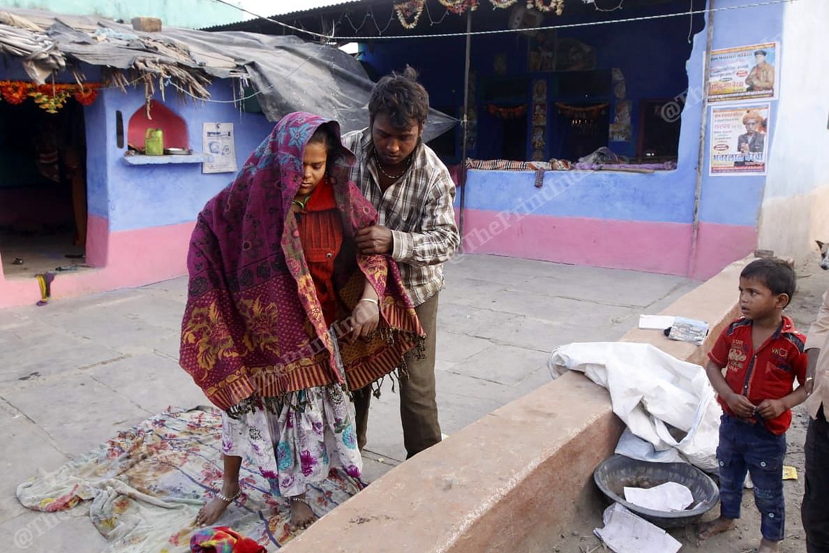 Guntabai and Buddhraj of Rajgadh Village lost their newborn baby at JK Lon Hospital, after which they claim they were also abused by guards | Photo: Praveen Jain | ThePrint