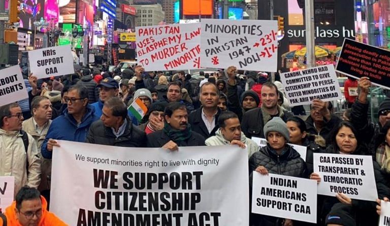Dear pro-CAA Indian-origin protesters, you feed off US secularism but support Hindu Rashtra