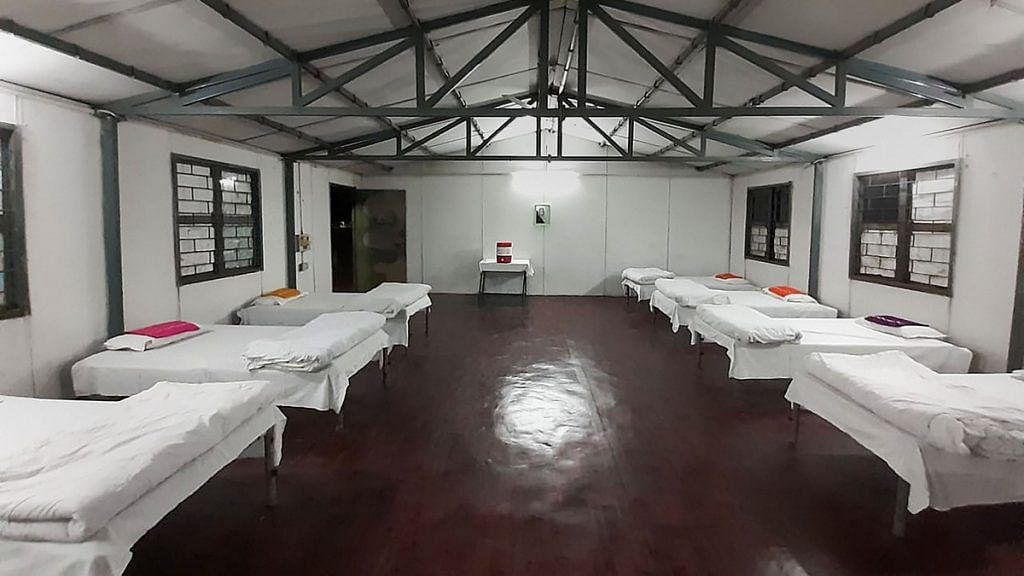 A view of the quarantine facility which has been setup by the Army for the 300 students, who are being brought back from coronavirus-hit Wuhan in China, at Manesar, Haryana, Delhi. | PTI