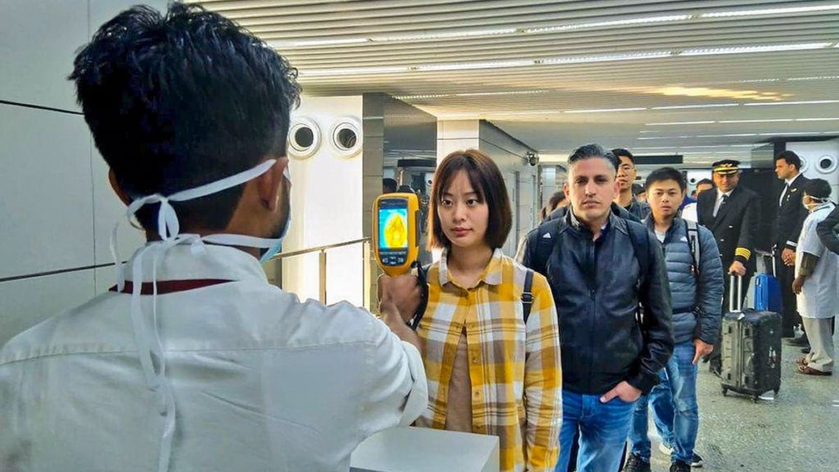 Novel coronavirus (CoV) screening device in Delhi A thermal screeening device checks passengers arriving in India from China including Hong Kong in view of outbreak of Novel coronavirus (CoV) in China | PTI