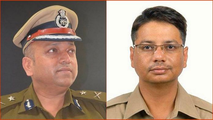 IPS officers Hemant Nimbalkar (left) and Ajay Hillori are accused in connection with the IMA ponzi scam in Karnataka | Photo: Twitter (Nimbalkar)/svpnpa.gov.in (Hillori)
