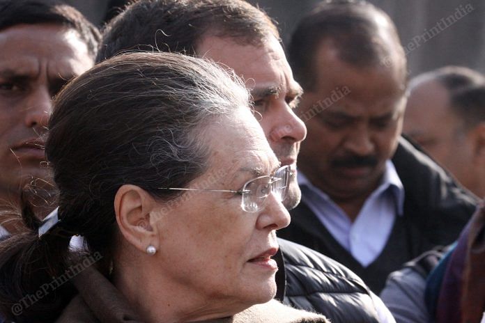 Sonia Gandhi and Rahul Gandhi at Parliament | Photo: Praveen Jain | ThePrint
