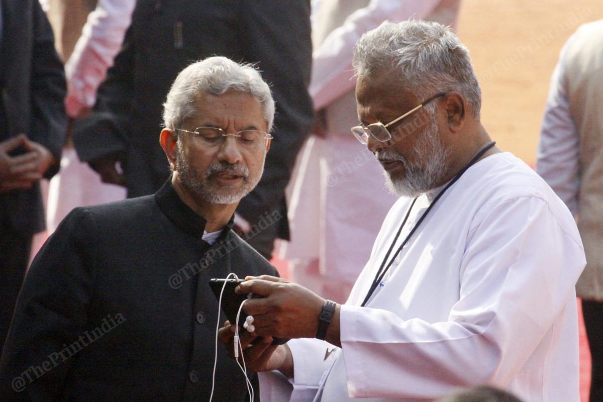 S. Jaishankar with Sri Lankan MP Douglas Devananda | Photo: Praveen Jain | ThePrint