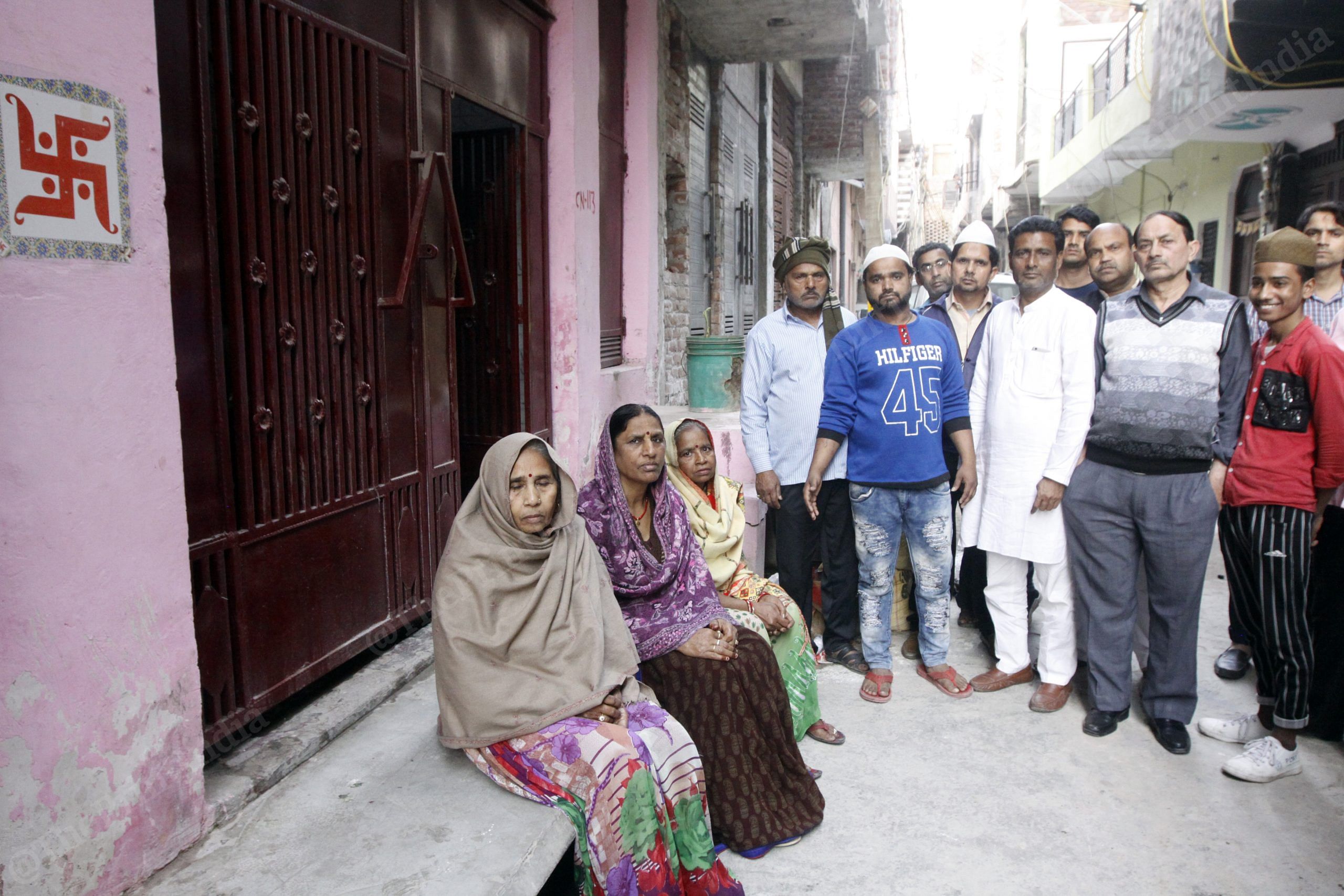 A group of sexagenarians who have lived in Mustafabad for 35 years 
