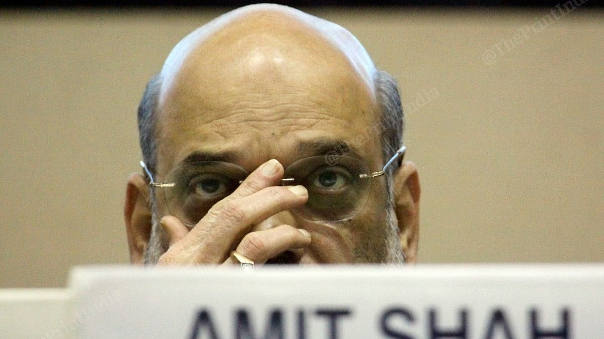 Home Minister Amit Shah Tough Taskmaster With Eerie Gaze And Unnerving Face