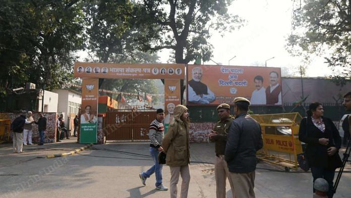 At the BJP office in New Delhi | Manisha Mondal | ThePrint