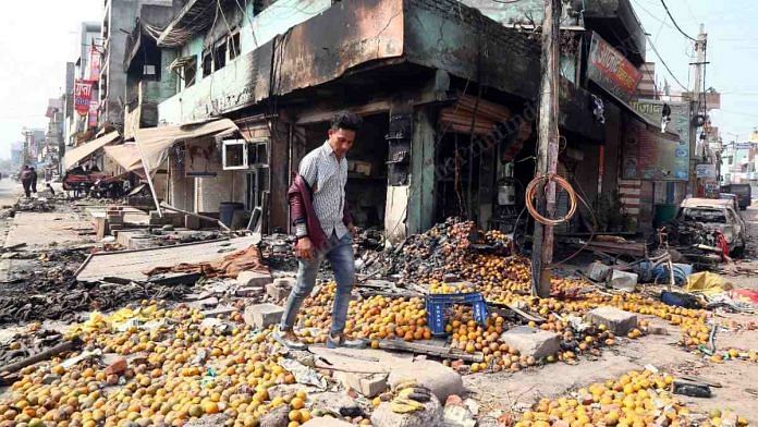 Scenes of destruction at Bhajanpura in Northeast Delhi, where riots killed 37 people