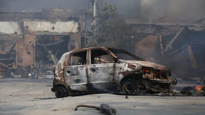 Representational image of the violence in Gokulpuri, part of February's North-east Delhi riots | Photo: Manisha Mondal | ThePrint