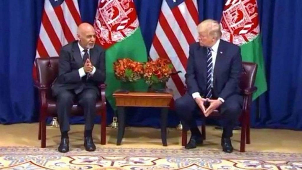 File photo of US President Donald Trump with Afghanistan President Ashraf Ghani