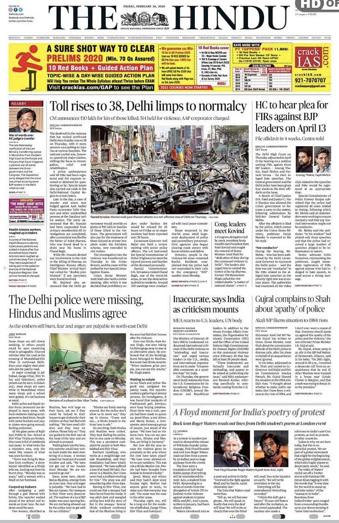 Rising death toll & Delhi HC’s relief to police vie for headlines in ...