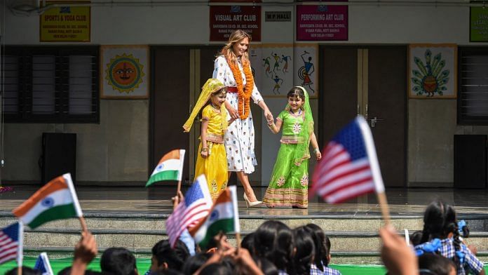 US First Lady Melania Trump during her visit to the government school in Delhi | PTI