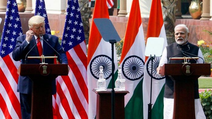 File image of US President Donald Trump and Indian Prime Minister Narendra Modi (for representation) | Photo: Praveen Jain | ThePrint |