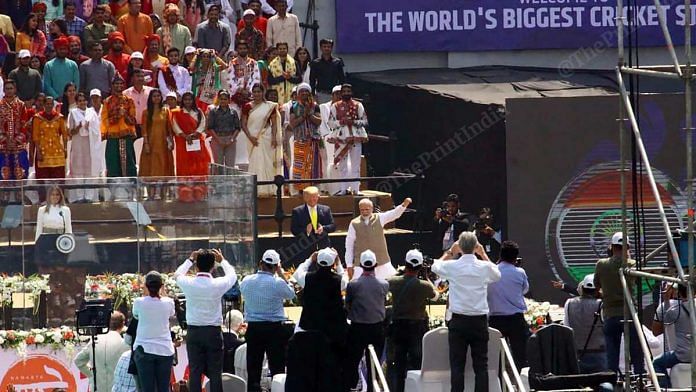 PM Modi & US President Trump at Motera Cricket Stadium, Ahmedabad, Monday