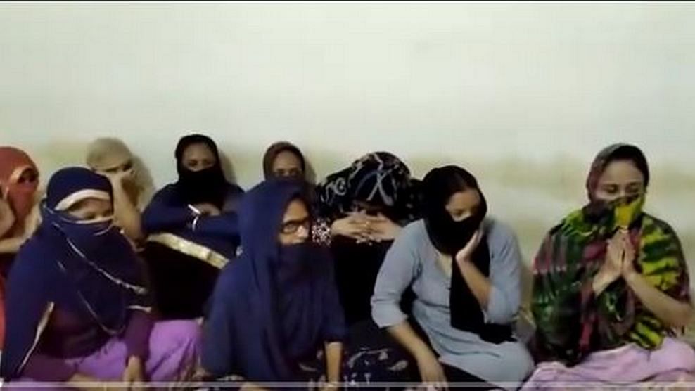 A screengrab of the viral video on Twitter in which the Punjabi women were seen asking for help