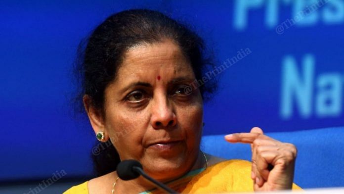 Finance Minister Nirmala Sitharaman | Photo: Suraj Singh Bisht | ThePrint