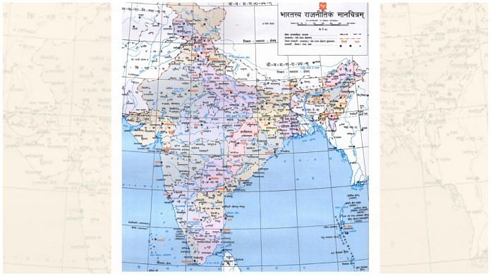 The new Sanskrit map of India | Image: ThePrint Team