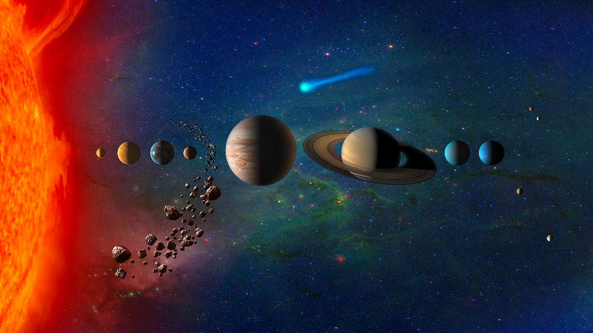 real photography of planets in space