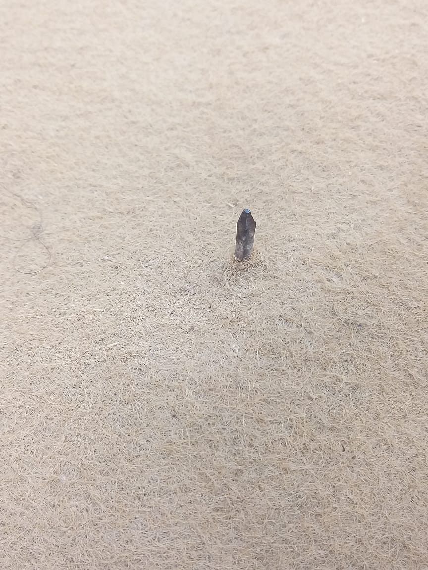 A protruding nail in a bathroom at one of the tents at the DefExpo 2020 in Lucknow. | Photo: Special arrangement