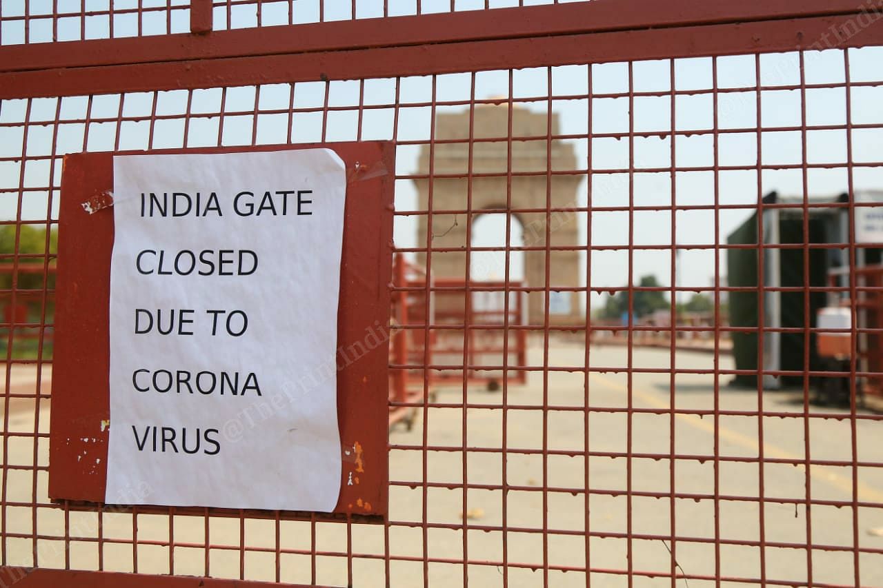 India Gate was closed for visitors earlier this week | Photo: Suraj Singh Bisht | ThePrint