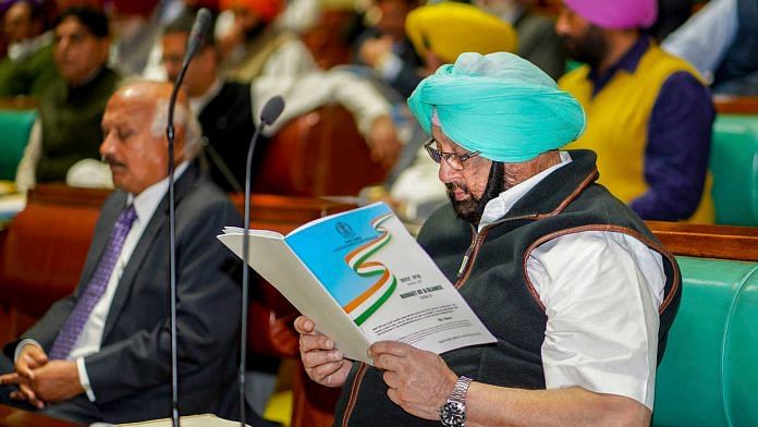 Punjab Chief Minister Captain Amarinder Singh during the Budget session of Punjab Vidhan Sabha in Chandigarh last week