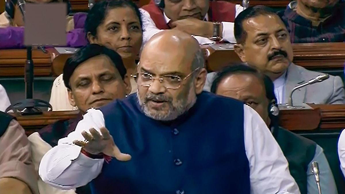 Budget Session of Parliament Union Home Minister Amit Shah in the Lok Sabha | PTI