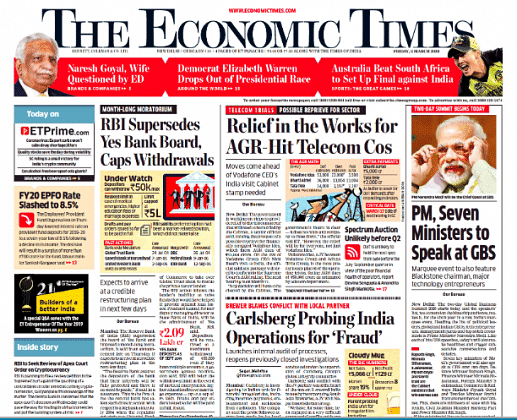 Front page crisis: SOS on Yes Bank, spread of coronavirus & Delhi riots