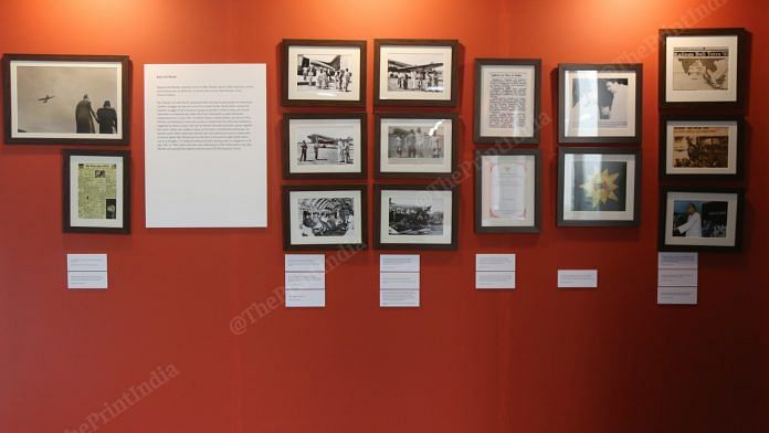 The Biju Patnaik wall at an exhibition organised by the Indonesian Embassy at Nehru Memorial Museum and Library in Delhi | ThePrint Photo | Manisha Mondal
