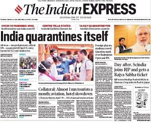 Coronavirus Pandemic And India S Quarantine Spreads Panic Across Front Pages