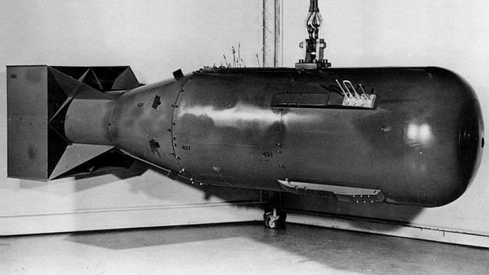 mock-up of the Little Boy nuclear weapon dropped on Hiroshima, Japan, in August 1945 | Wikimedia Commons