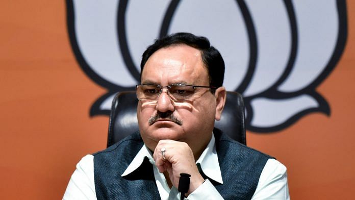 BJP president J.P. Nadda | Photo: ANI