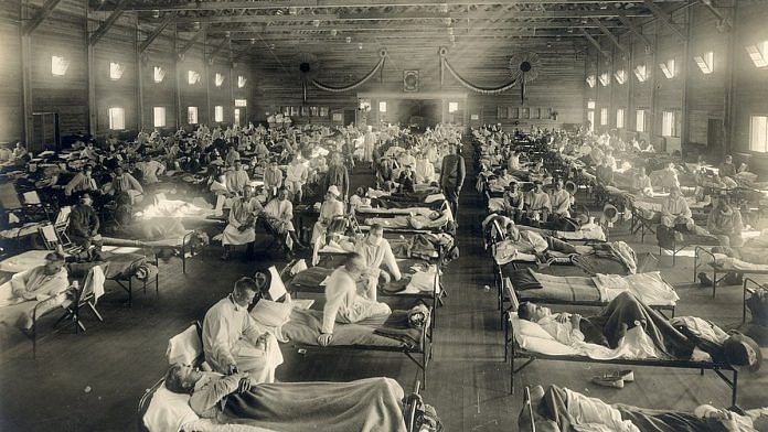 Camp Funston, at Fort Riley, Kansas, during the 1918 Spanish Flu pandemic | Commons
