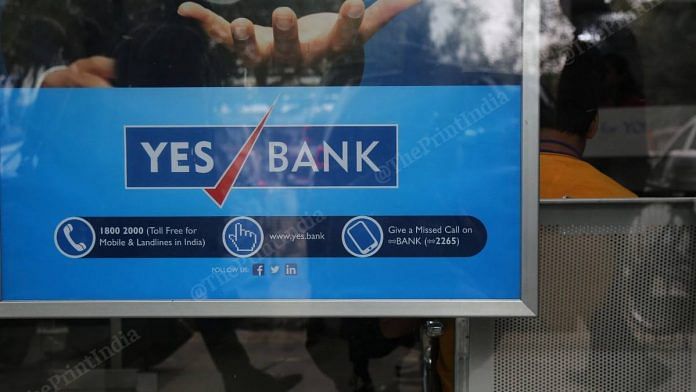 An Yes Bank advertisement in New Delhi