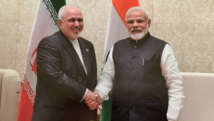 Iran's Foreign Minister Javad Zarif with PM Narendra Modi in January 2020 | Photo: @JZarif | Twitter