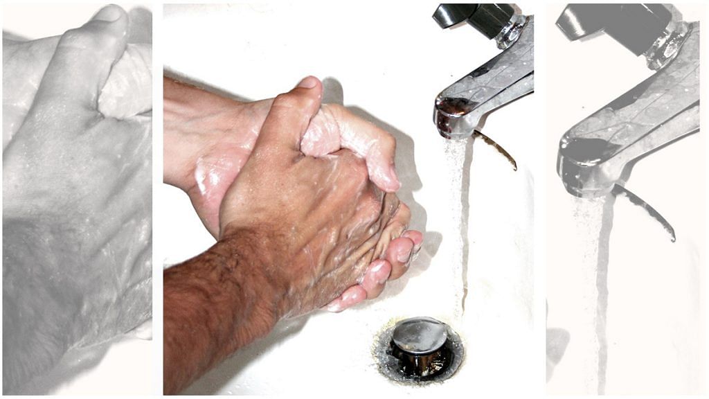 Representational image of washing hands with soap and water | Photo: Commons/ThePrint Team