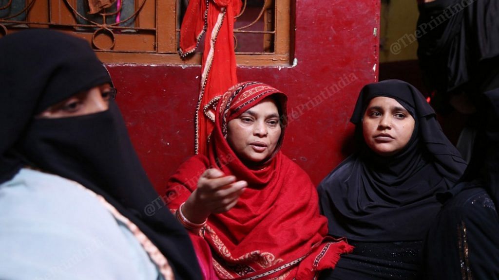 Salma, wife of Mustafabad resident Usman Saifi who was picked up Sunday night infront of the temple he has been guarding. | Photo: Manisha Mondal | ThePrint