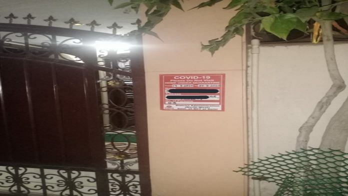 A house marked in Delhi during coronavirus pandemic | Twitter