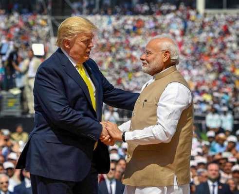 At the Namaste Trump event | Photo: PTI