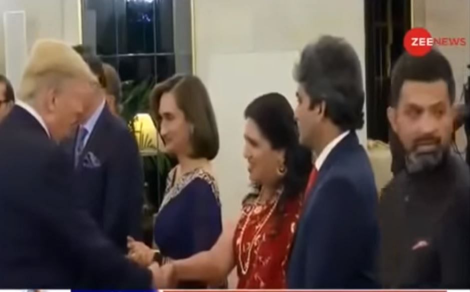 Trump shaking hands with ANI Editor-in-Chief Smita Prakash | Photo: Screen shot 