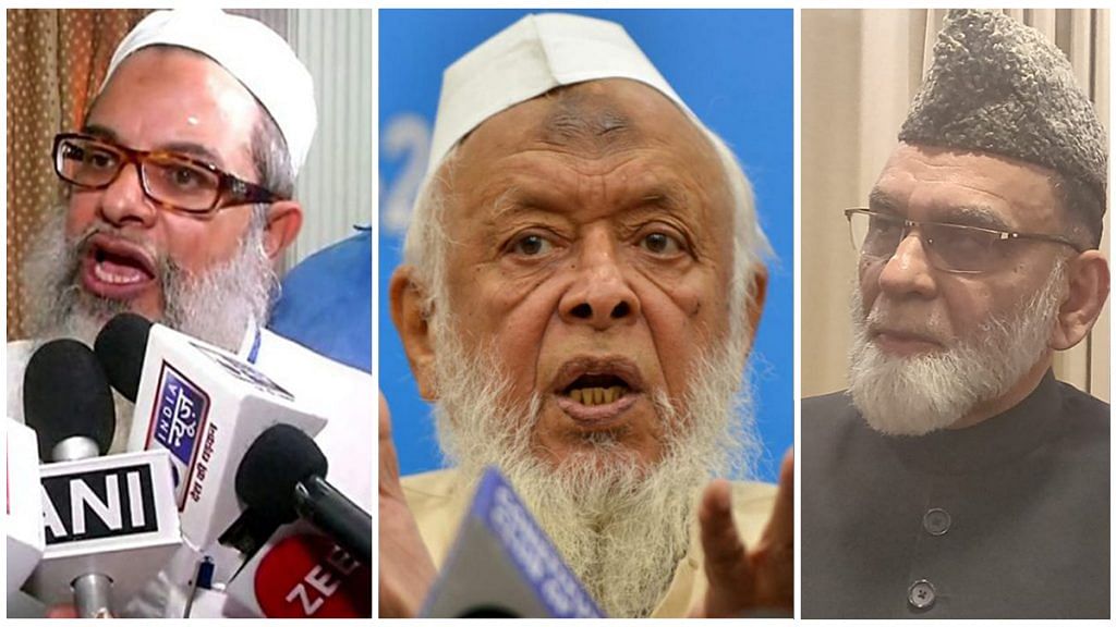 Muslim leaders Mahmood Madani, Arshad Madani and Syed Ahmed Bukhari