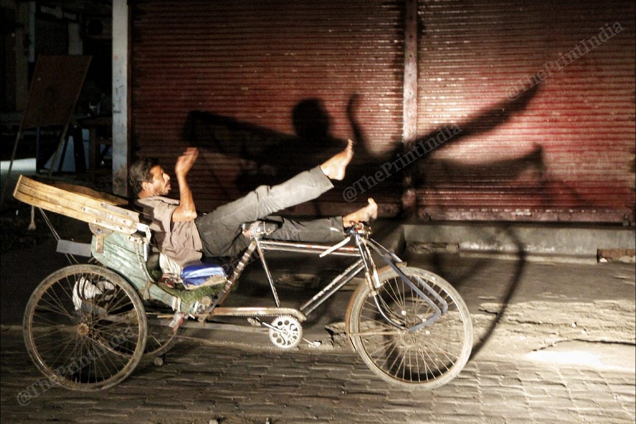 Hari Mangal rickshaw puller| Photo: Praveen Jain | ThePrint