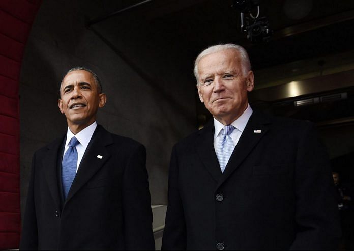 Barack Obama with Joe Biden. Photo | Bloomberg