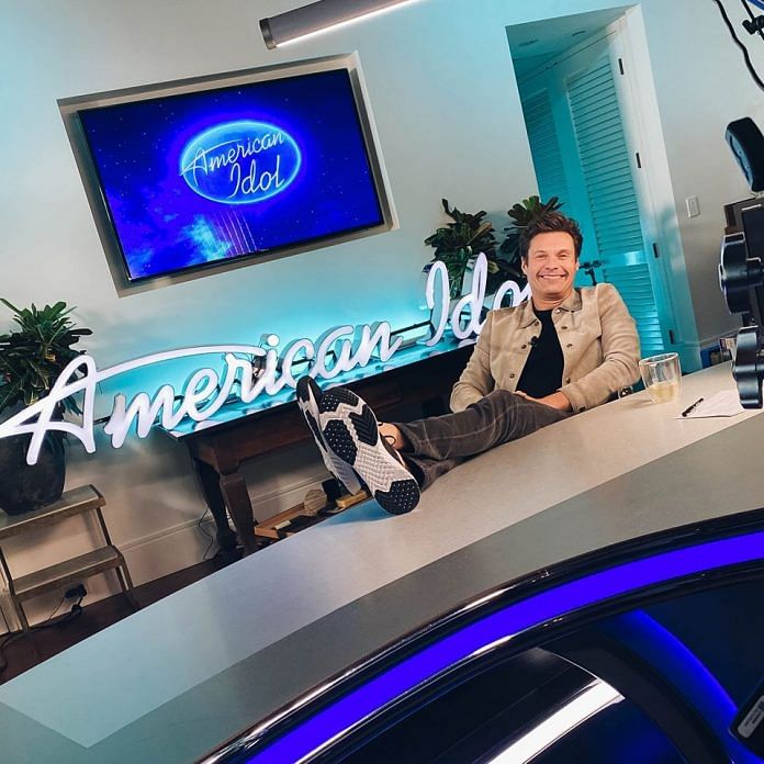 American Idol host Ryan Seacrest after the show hosted its first remote episode. Photo: American Idol Facebook page