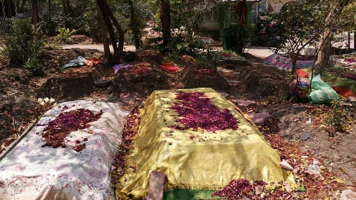 New graves at the Mhow Naka burial ground in Covid-19 hotspot Indore | Photo: Angana Chakrabarti | ThePrint